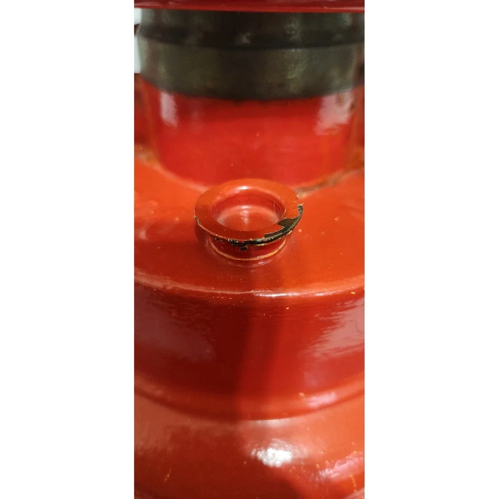 Vintage Red PRISCO No 2 Hurricane Lantern Kerosene Oil Lamp Glass Globe Rustic